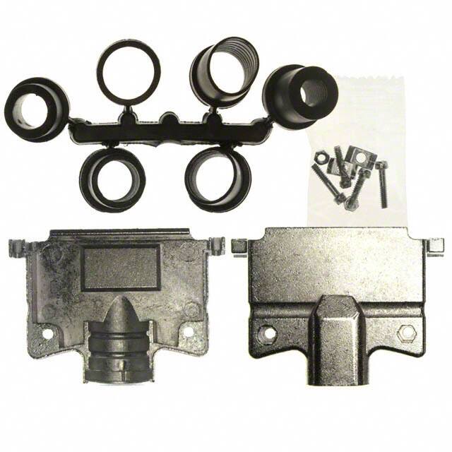 17E165750 Amphenol ICC (Commercial Products)  Capots de connecteurs D-Sub en forme de D